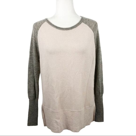 LOMA London 100% Cashmere Color Block Pullover Sweater XS - Picture 1 of 13